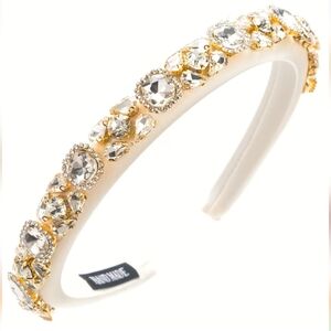 Rhinestone Headband, White  NEW
